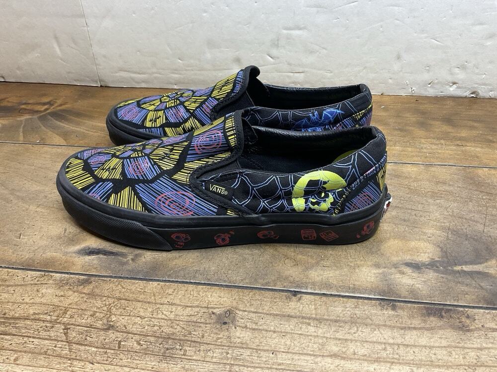 Vans x Disney Nightmare Before Christmas Oogie Boogie M7 W8.5 Slip On Shoes